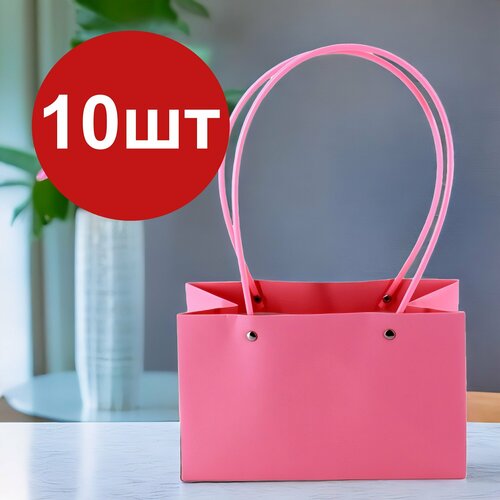 Сумка для цветов флористическая плайм пакет 10шт 22x10,5xH13,5 см