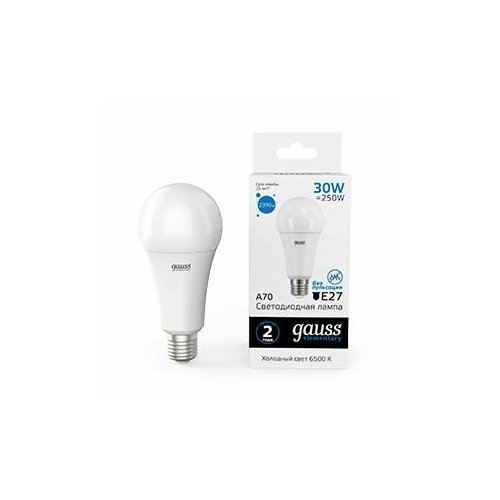 5шт. Gauss Лампа Elementary A67 30W 2390lm 6500K E27 LED, 73239