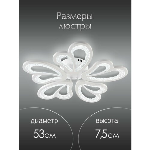 Люстра потолочная светодиодная с пультом на кухню, в спальню, гостиную WEDO LIGHT