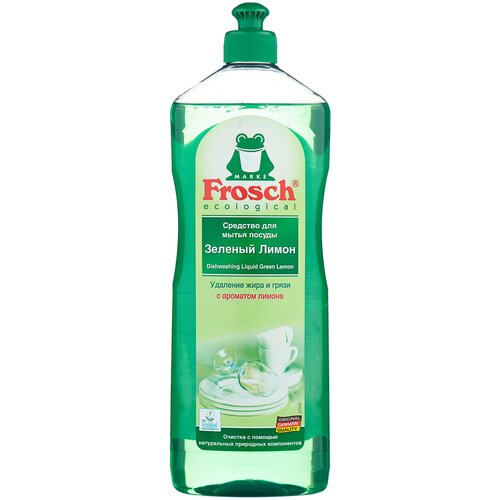 Frosch Средство для мытья посуды Зелёный лимон, 1 л, 1.08 кг