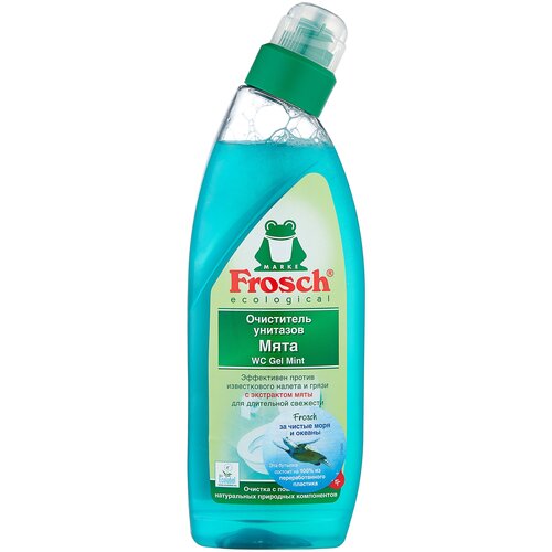 Гель очиститель для унитазов Мята Frosch, 750 мл, 750 г