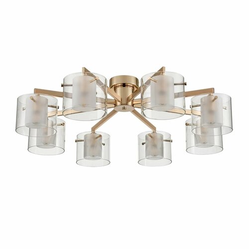 Потолочная люстра Lumion VERDI 6587/8C, E14, 320 Вт, металл, стекло, золотой