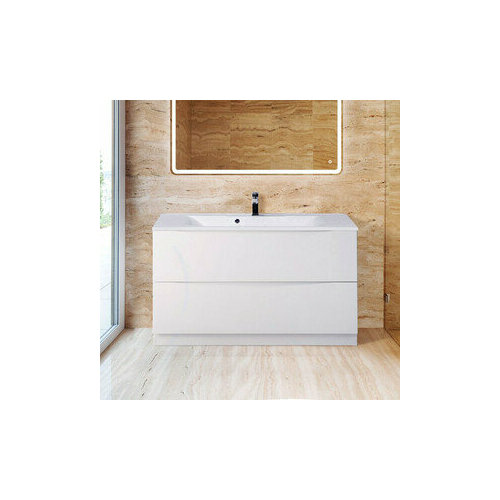 Тумба с раковиной BelBagno Marino 120 bianco lucido напольная (MARINO-1200-2C-PIA-BL-P, BB1200/450-LV-MR-PR)