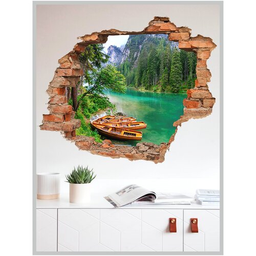 Интерьерная наклейка природа 3д на стену 50x60 см