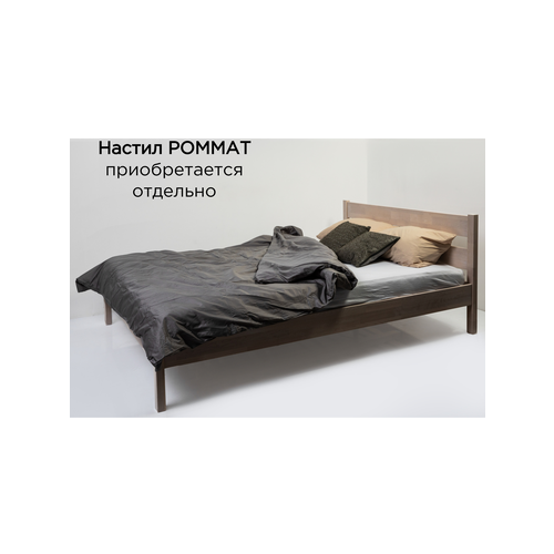 Двуспальная кровать Агата из массива березы, 120 х 200 см, без настила, цвет беленый дуб