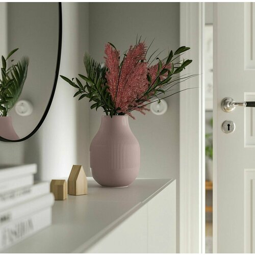 Градвис GRADVIS IKEA ваза, розовая, 21 см
