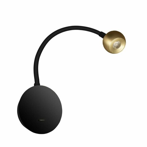 Бра Loft IT Point Brass 10254, металл, LED-лампы, черный, золотистый