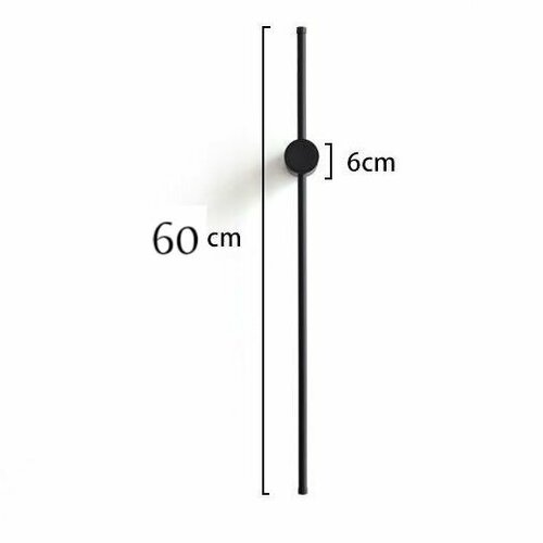 Светильник WOGOW S23, LED, 8 Вт, сенсорный выключатель, чёрный, 60 см