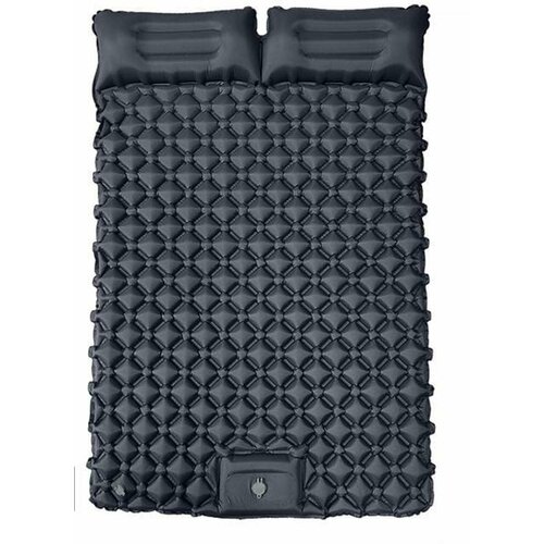 Надувная кровать, для кемпинга, 200 см x 120см, с ручным насосом, чёрная