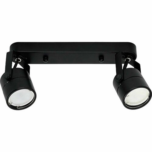 Накладной двойной поворотный светильник truEnergy D60xH130xL260 2xGU10 IP20 черный/металл 21352