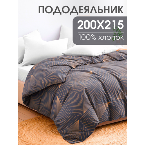 Пододеяльник евро 200х215 см, Ночь Нежна Гарфилд, поплин, 100% хлопок