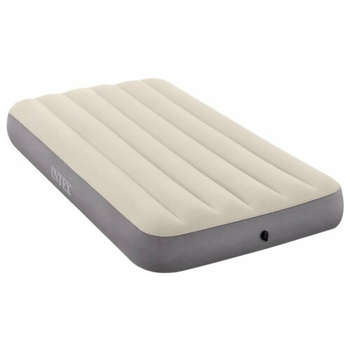 Надувной матрас Intex Deluxe High 64101 бежевый/серый 99 см
