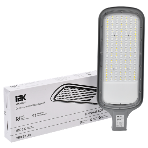 Светильник светодиодный ДКУ 1012-200Ш 5000К IP65 сер. IEK LDKU1-1012-200-5000-K03 LDKU1-1012-200-500