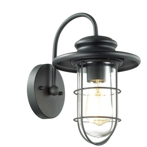 Odeon Light Уличный настенный светильник Helm 4171/1W, E27 черный 1 шт. 1 шт. 3000 K 60 Вт 30 см дневной черный 1 шт.
