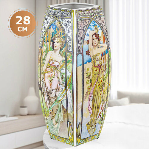 Ваза Elan gallery Времена суток, квадратная 420509, зеленый