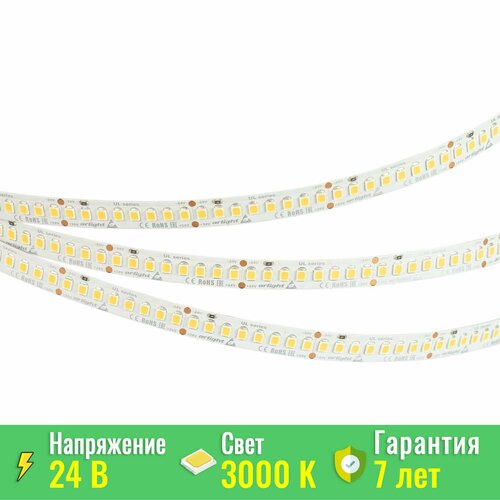 Лента UL-A200-10mm 24V Warm3000 (20 W/m, IP20, 2835, 5m) (Arlight, высок. эфф.150 лм/Вт)