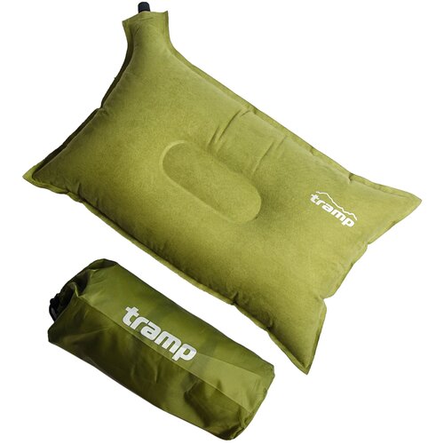 Надувная подушка Tramp Комфорт Плюс TRI-012, 43х34 см, зеленое яблоко