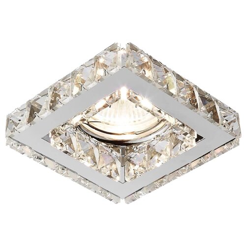Спот Ambrella light Crystal K110 CL/CH, GU5.3 бесцветный серебристый 1 шт. холодный белый 4000 K 50 Вт