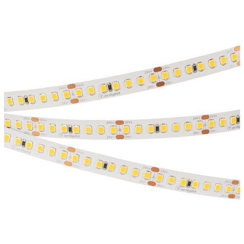 Светодиодная лента Arlight RT-A60-8mm 24V Warm2700 020013, 5 м, светодиодов: 300 шт., 36 Вт, теплый белый, 2700 К