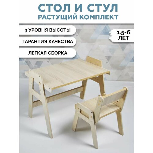 Детский растущий стул и стол мольберт, комплект детской мебели RuLes