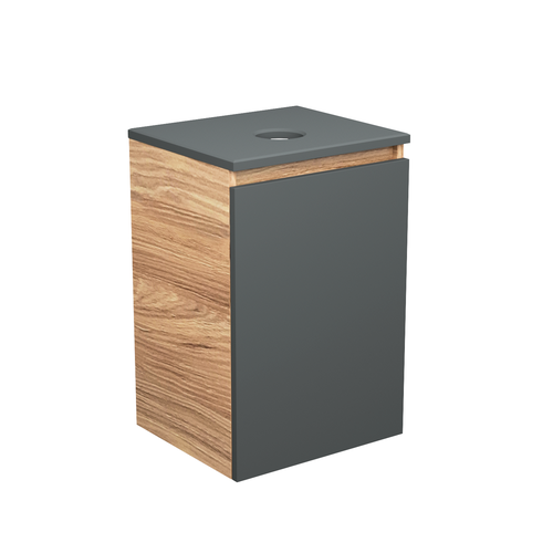 Тумба под раковину BAUEDGE Bau Dream Blackwood, подвесная, графитовая, 40 см