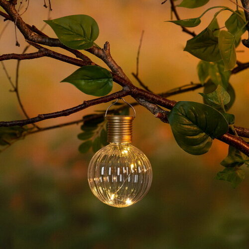 Kaemingk Подвесной светильник на солнечной батарее Solar Jar 11*8 см с теплыми белыми LED, прозрачный, IP44 894066