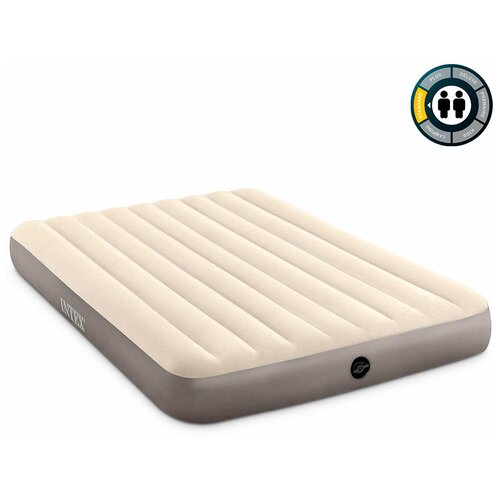 Надувной матрас Intex SINGLE-HIGH 64103, флок, 152x203x25 см