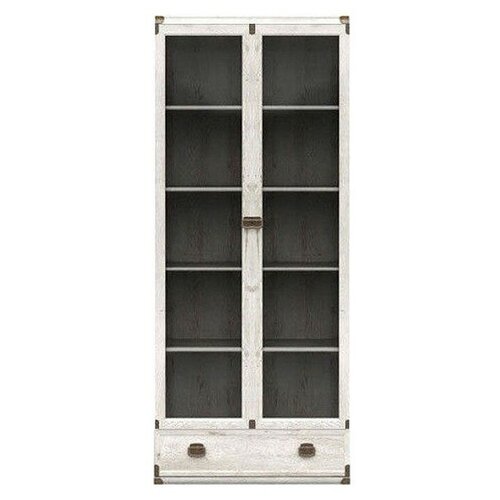 Шкаф-витрина БРВ-мебель Индиана JWIT2D1S, (ШхГхВ): 80х40х195.5 см, сосна каньйон