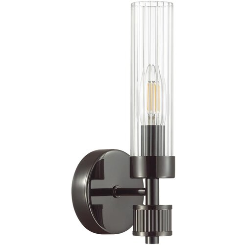 Бра Lumion Kamilla 5275/1W, E14, 40 Вт, черный/хром