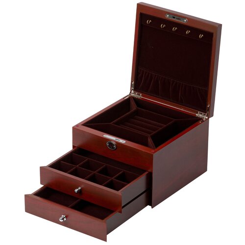 IsmatDecor Шкатулка S-135BR коричневый 15.5 см 22 см 2 кг бархат МДФ 22 см