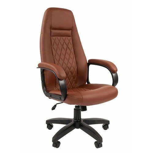 Компьютерное кресло Chairman 950LT для руководителя, обивка: искусственная кожа, цвет: коричневое