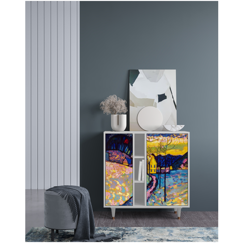 Комод - STORYZ - BS5 Modern Art by Kandinsky , 94 x 96 x 41 см, Белый