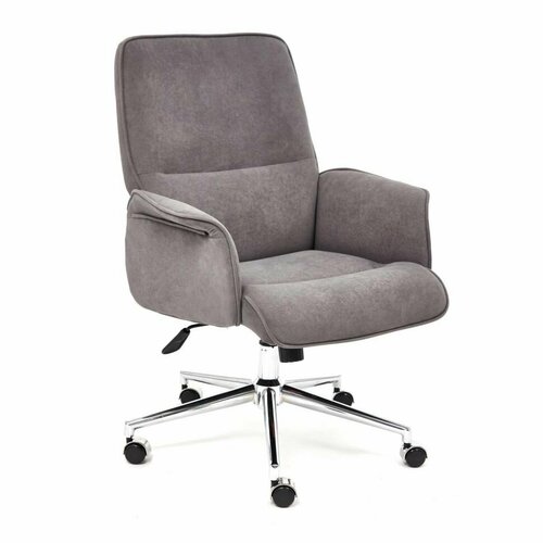 Компьютерное кресло TetChair YORK для руководителя, обивка: флок, цвет: серый