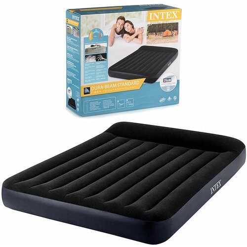 Матрас надувной Pillow Rest Classic Fiber-Tech, 152 х 203 х 25 см, 64143 INTEX