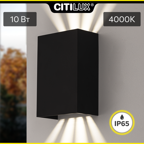 Уличный настенный светильник Citilux STELS CLU0741 LED Чёрный