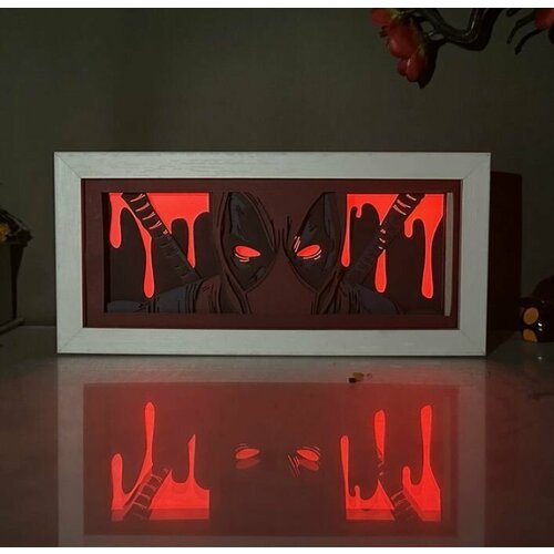 Аниме ночник Дэдпул RGB. Marvel Deadpool