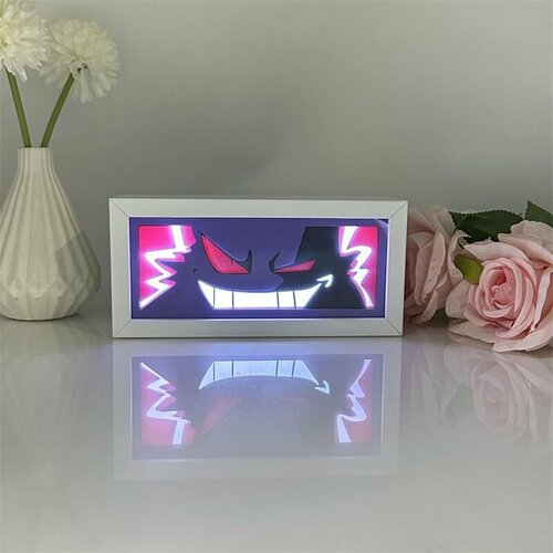 Аниме ночник Генгар RGB. Генгар (Gengar) из вселенной Покемон (Pokmon)