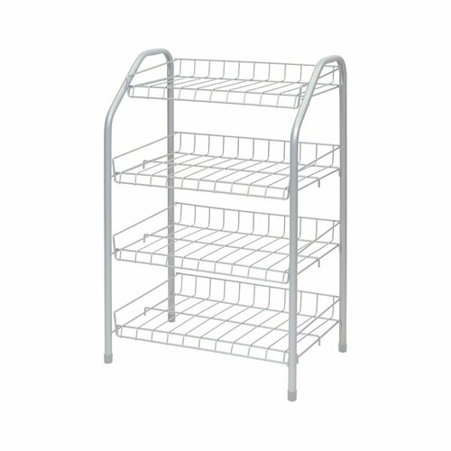 Этажерка для обуви Nika, 4 полки, 70 x 46 x 28 см, матовый серый