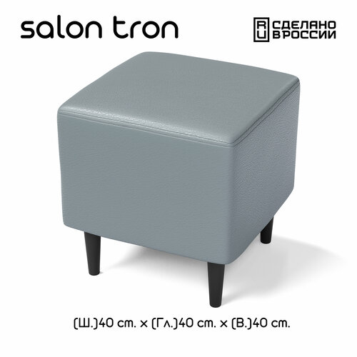 Пуф SALON TRON Будапешт 40 х 40, экокожа серая