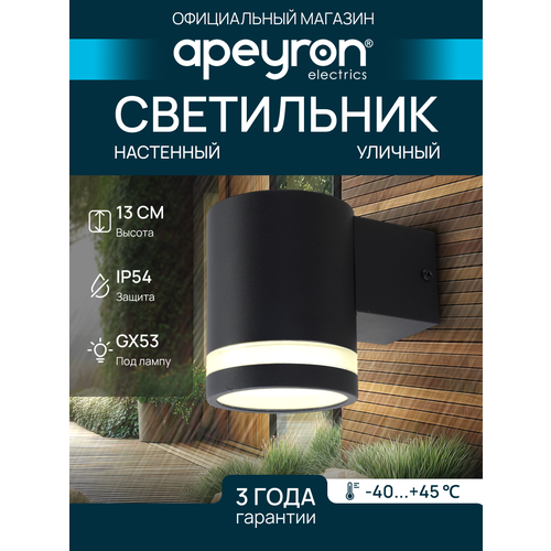 Уличный настенный светильник Apeyron Point 11-128