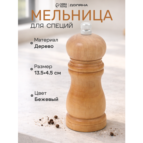 Мельница для специй Доляна, 13,5×4,5 см