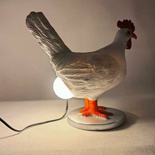 Реалистичная светодиодная лампа с курицей, смола, 3D, новинка, ночник, курица-несушка, украшение для дома на Пасху, Рождество, Хэллоуин, спальню