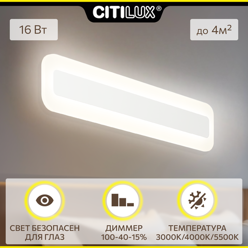 Citilux Тринити CL238540 Настенный светодиодный светильник Белый