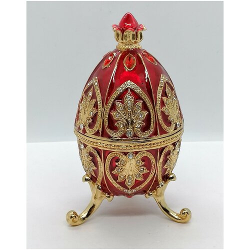 Яйцо Фаберже 4977 с короной красное