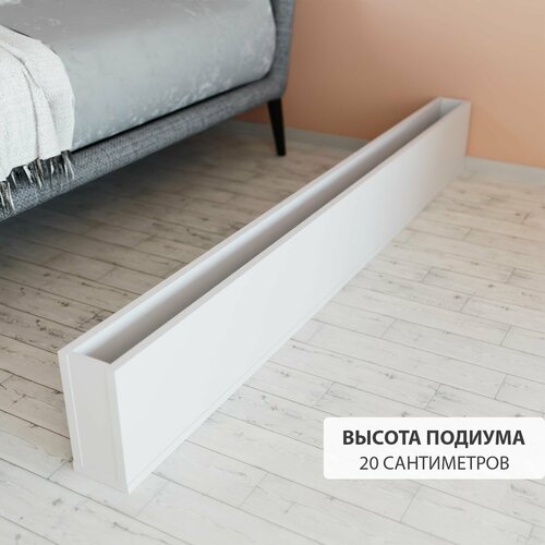 Перегородка реечная для зонирования комнат с натяжными потолками. Перегородка из брусков, реек. Жалюзийная. Крепление стена и пол. Высота до 270 см, ширина 160 см. Цвет белый