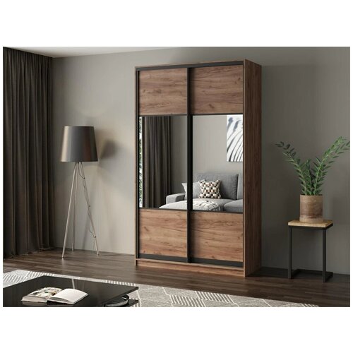 Шкаф-купе Матэрна лофт крафт табак комбинированный 120х45х240 см