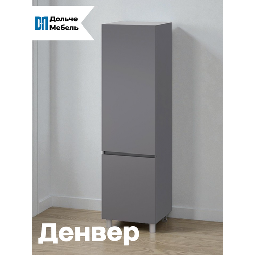Шкаф-пенал глухой кухонный SV-Мебель Денвер ПН 601г цвет графит серый