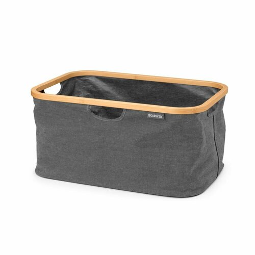 Складная корзина для белья Brabantia 40л серо-черная 232725