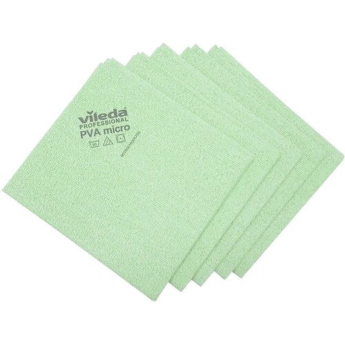 Салфетка Vileda Professional PVAmicro, зеленый, 5 шт.
