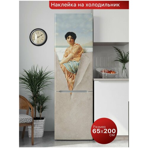 Интерьерная наклейка на холодильник. Самоклеящаяся пленка для мебели. 65х200 см.